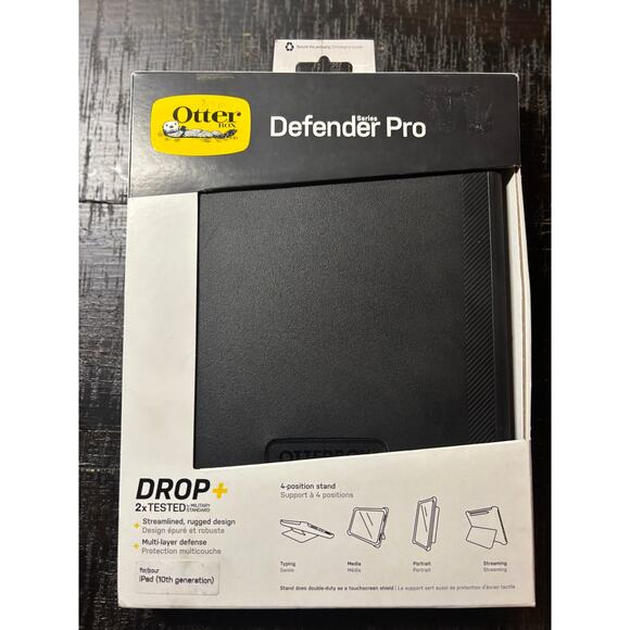OtterBox Defender Pro Series Case Black for iPad 10th Generation - Picture 1 of 6